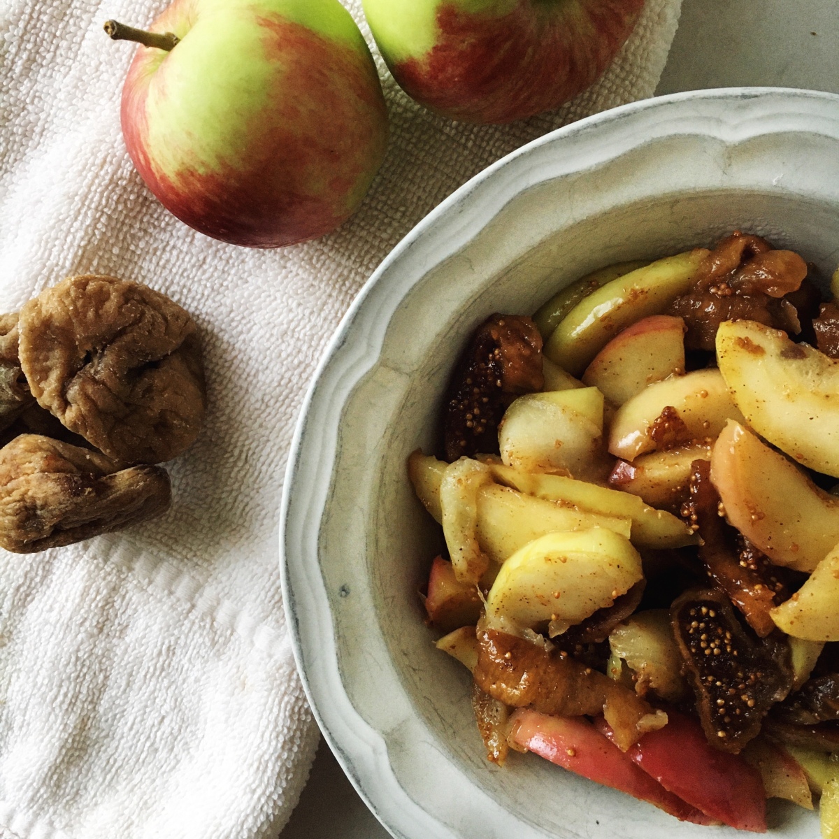 Sautéed Figs and Apples