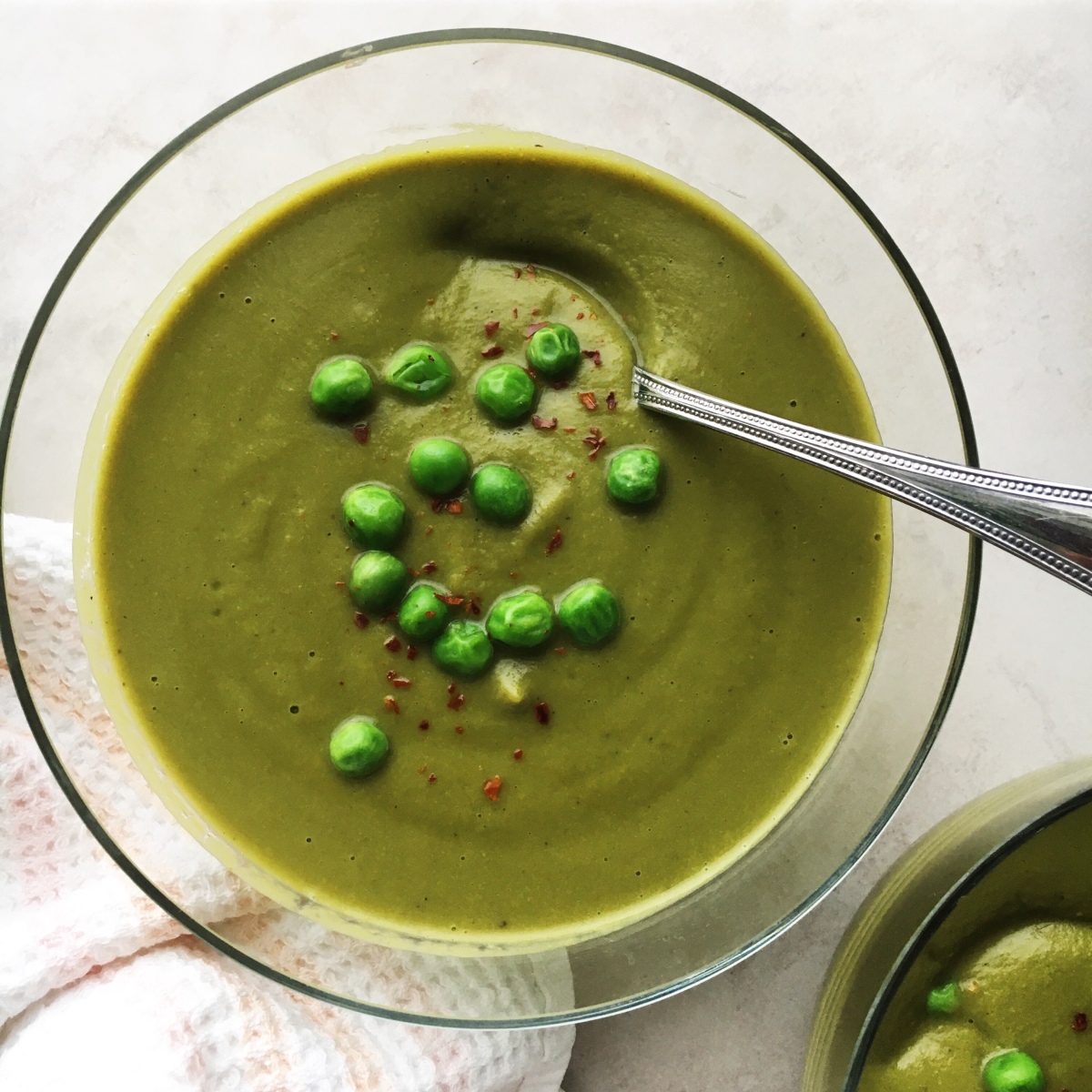 Creamy Pea and Spinach Soup